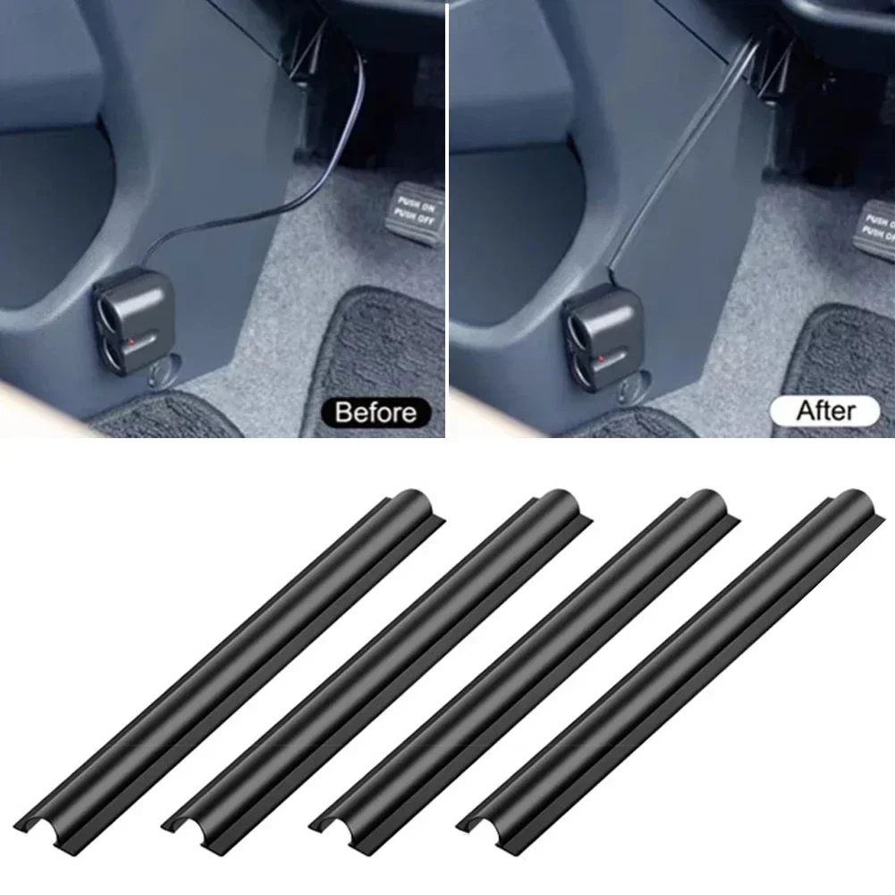 Tippet Line - 4/8 個車のインテリアケーブルラインスリーブ隠しプロテクターユニバーサルワイヤー隠しカバークリップデータケーブルオーガナイザークランプアクセサリー