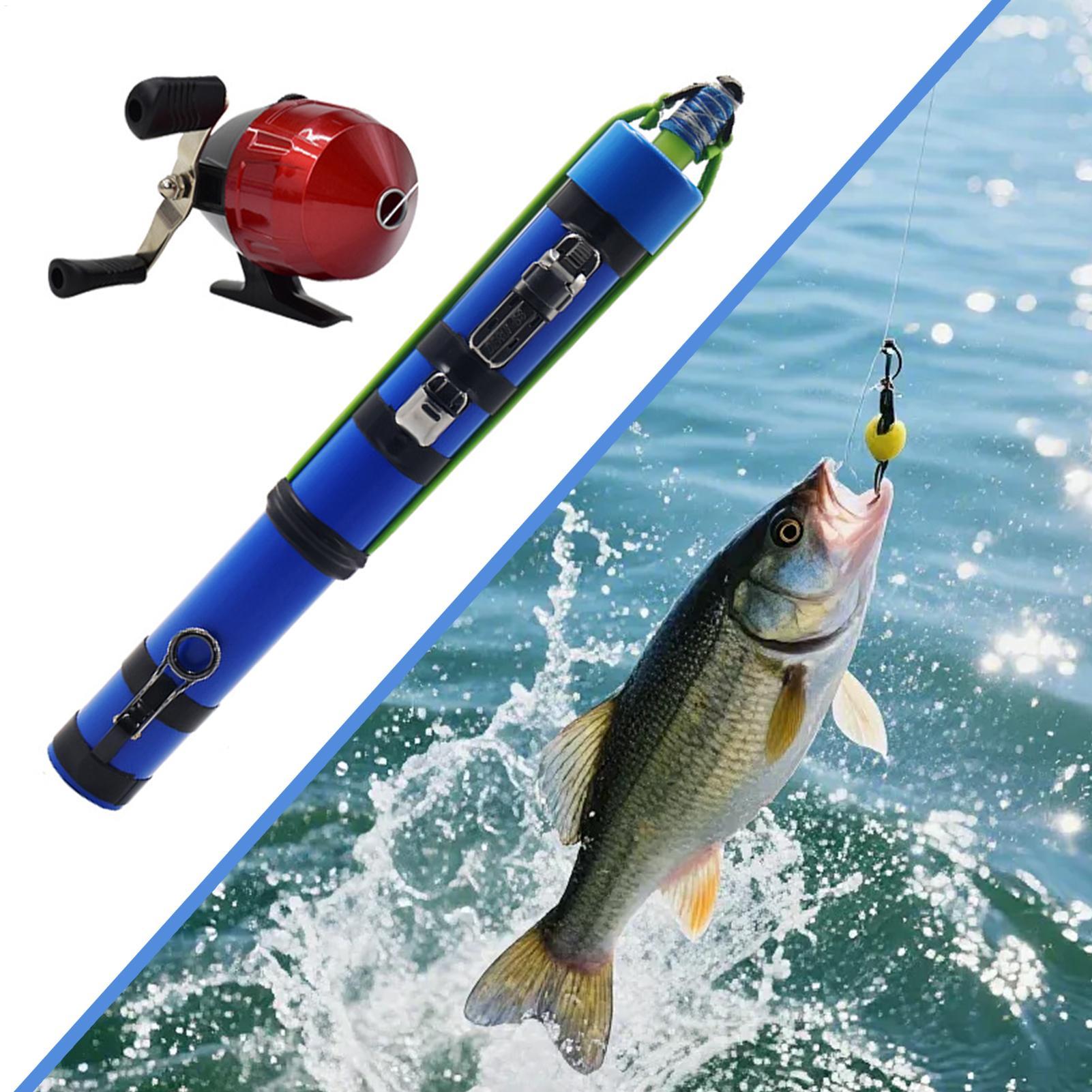 Fishing Line Spooler - 釣り竿 スリングショットデザイン コンパクトな魚用ツール リール付き 釣りカタパルトロッド 旅行用
