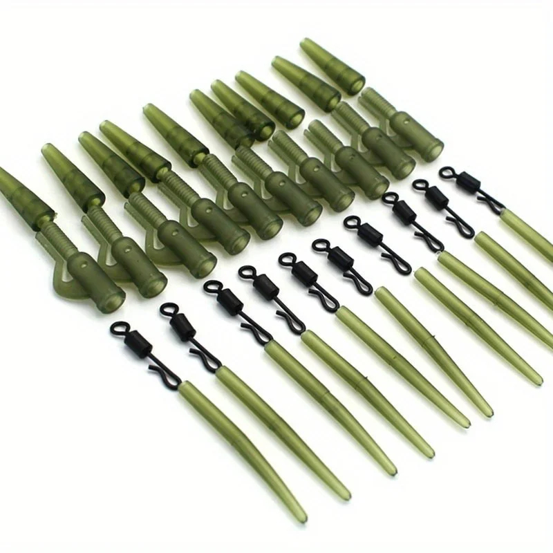 Fishing Line Winder - 1-5バッグ入り 鯉釣りアクセサリー リードクリップ クイックチェンジスイベル テールラバー アンチタングルスリーブ