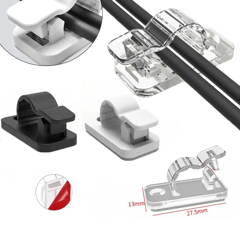 Tippet Line - 10/50 個ケーブルオーガナイザークリップケーブル管理ワイヤーマネージャーコードホルダー USB 充電データラインボビンワインダー壁掛けフック