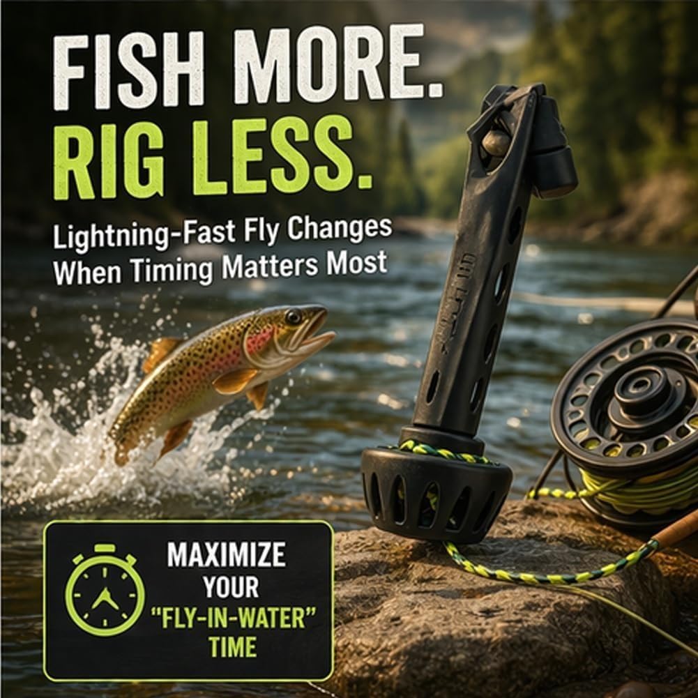 Fishing Line Winder - ポータブル磁気フライスレッダー 簡単で速いフライフィッシングラインスレッダーツール 小型フライ用 ティペットフライタイイングフィッシングツール 2026年新製品