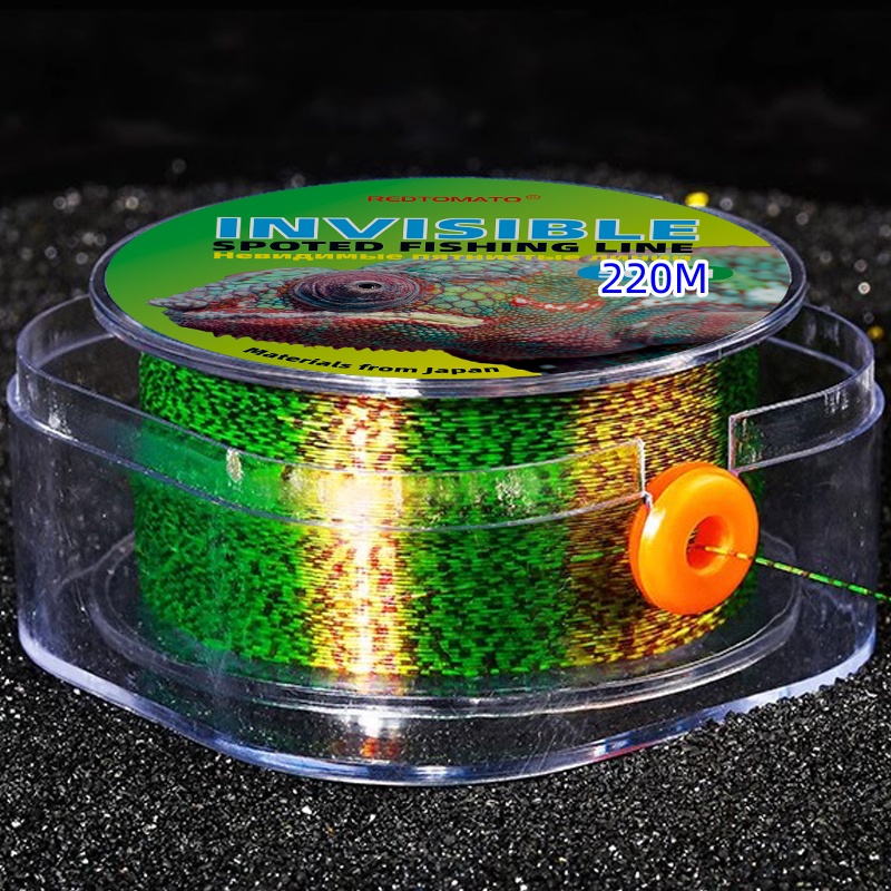 Fluorocarbon Line - コーティングされたフルオロカーボン釣り糸,日本の目に見えないモノフィラメントナイロン,220 m