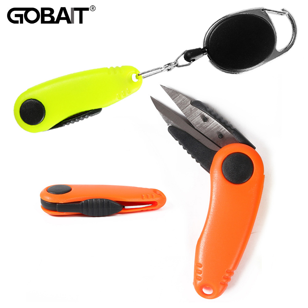 Fishing Line Cutter - エビ型折りたたみはさみ釣り糸カッタークリッパーニッパークイックノットツールキットステンレス鋼タックルバックルアクセサリー