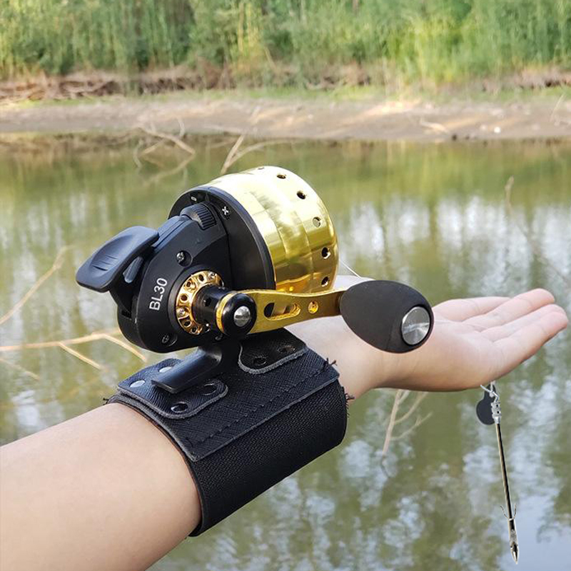 Fishing Line Spool - 釣り用フィッシングリール,PEライン,パチンコ,クローズドメタルホイール,bl30,4 1bb,ギア比3.6:1,45m