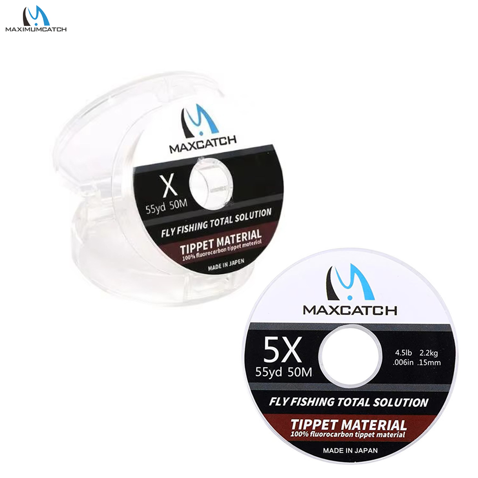 Fluorocarbon Line - MAXCATCH 1PC/2PC フロロカーボンティペット 50M 0X-7X 各種サイズ