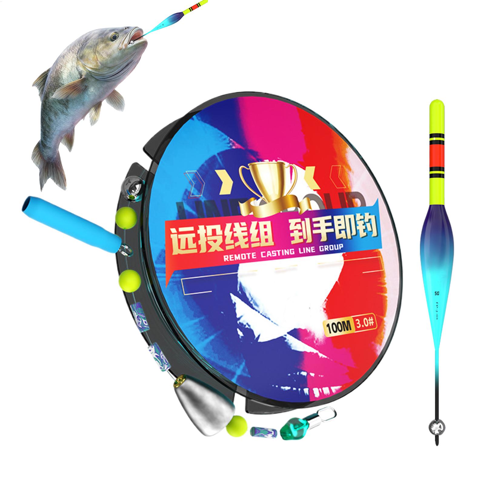 Saltwater Line - 釣り用浮き具 自動ラインリグキット 100M 高感度 バイトフラッシュフロート 昼夜兼用