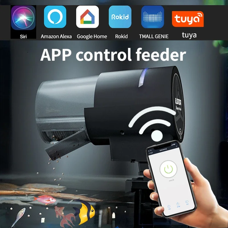 Fishing Line Dispenser - iLONDA 新しい Wi-Fi 自動魚フィーダー第 2 世代フィードディスペンサー長距離リモコンタイマーカウントダウン給餌付き