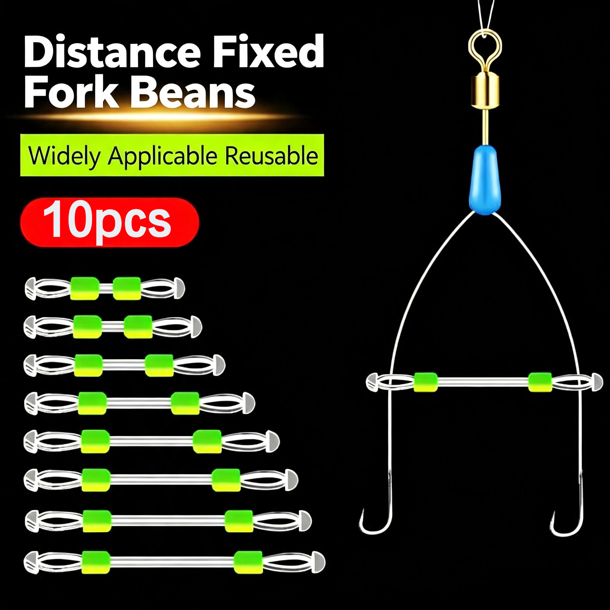 10 個固定距離釣り糸セパレーターシリコンダブルフック抗絡み - Fishing Line Winder のレビューと価格