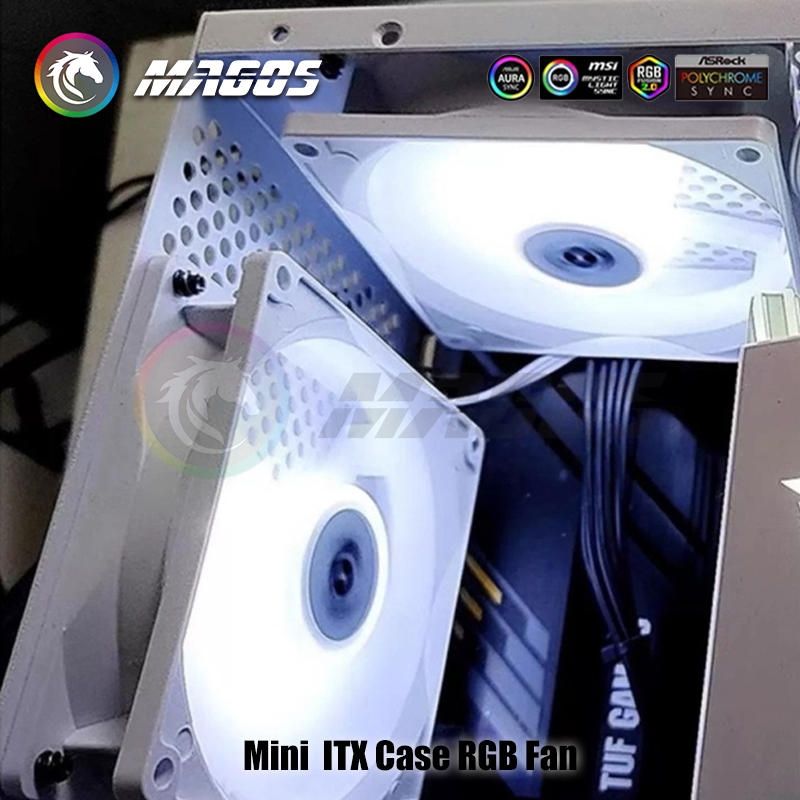 ミニ ITX ケース ARGB ファン 8 センチメートル  - Fly Line のレビューと価格