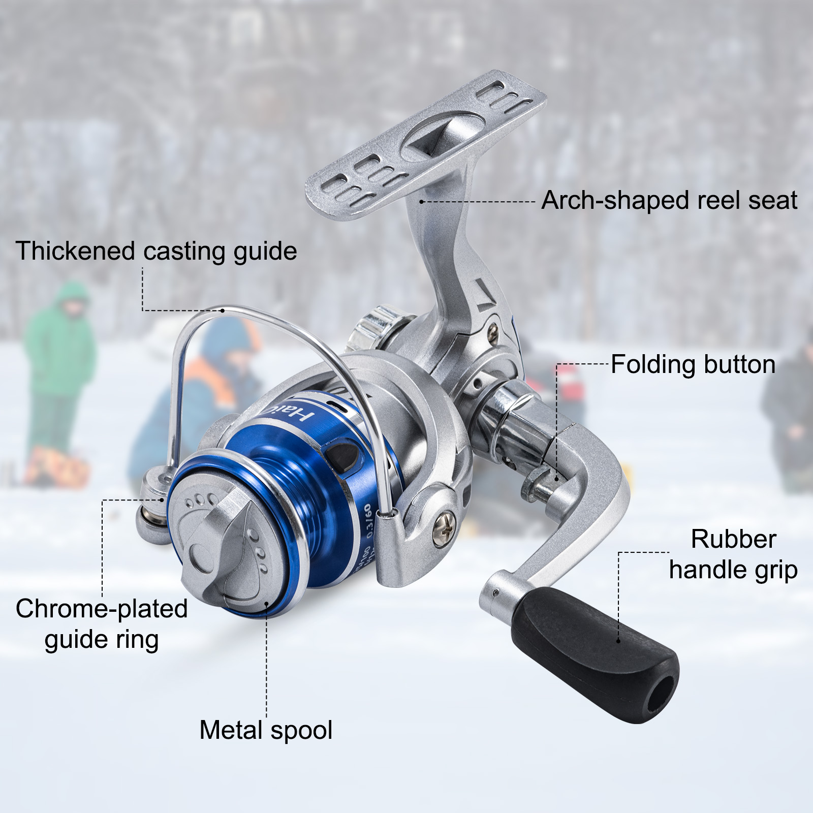 Goture 新しいアイスフィッシングリール冬ギア比 5.2 - Ice Fishing Line のレビューと価格