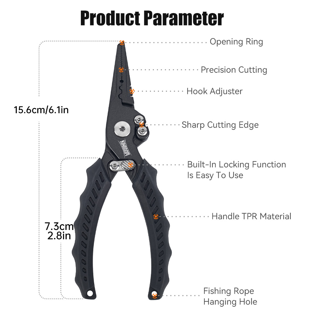 王国釣りプライヤー多機能スプリットリングワイヤーカッターフッ - Fishing Line Cutter のレビューと価格