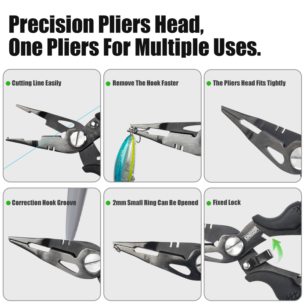 王国釣りプライヤー多機能スプリットリングワイヤーカッターフッ - Fishing Line Cutter のレビューと価格