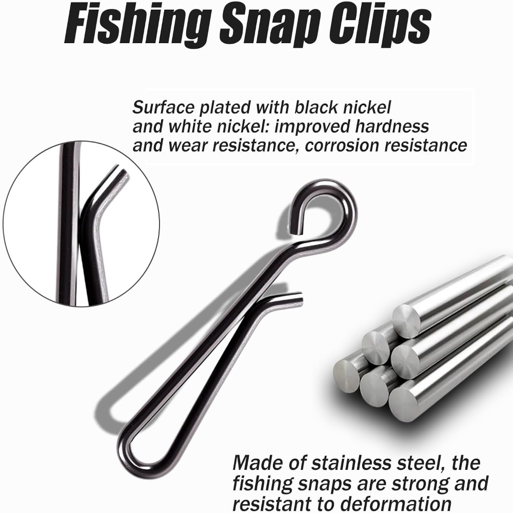 100個入り ステンレス製 釣り用スナップクリップ スピード - Saltwater Line のレビューと価格