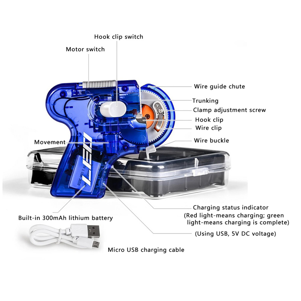 USB充電式電動釣り針結び機 300mAh 薄型フックライン - Fishing Line Winder のレビューと価格