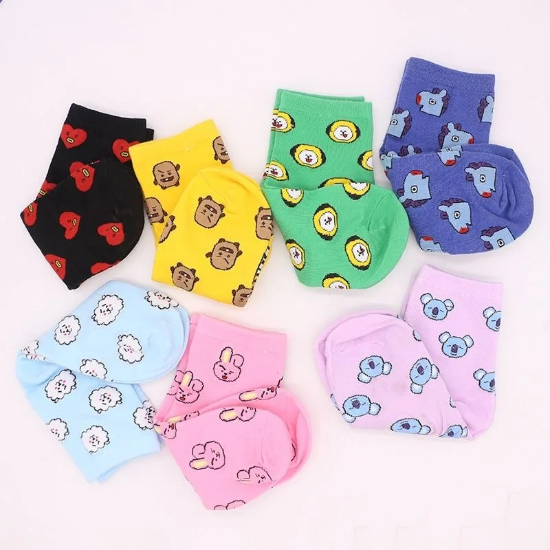 かわいい BT21 漫画靴下かわいいミッドチューブソックスア - Tippet Line のレビューと価格