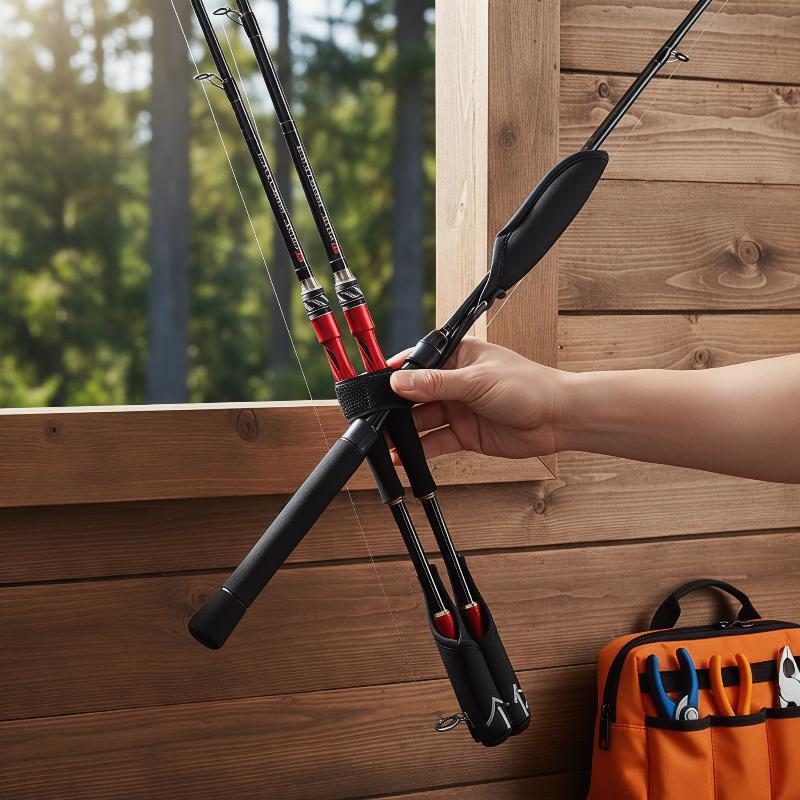調節可能な釣り竿スリングストラップ、キャップ保護付き、ロッド - Fishing Line Spooler のレビューと価格