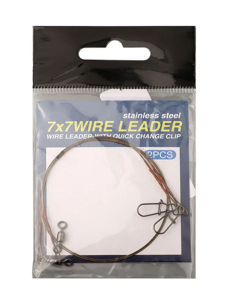 スナップとスイベル付きワイヤーリーダーコアリーシュ、スチール - Leader Line のレビューと価格