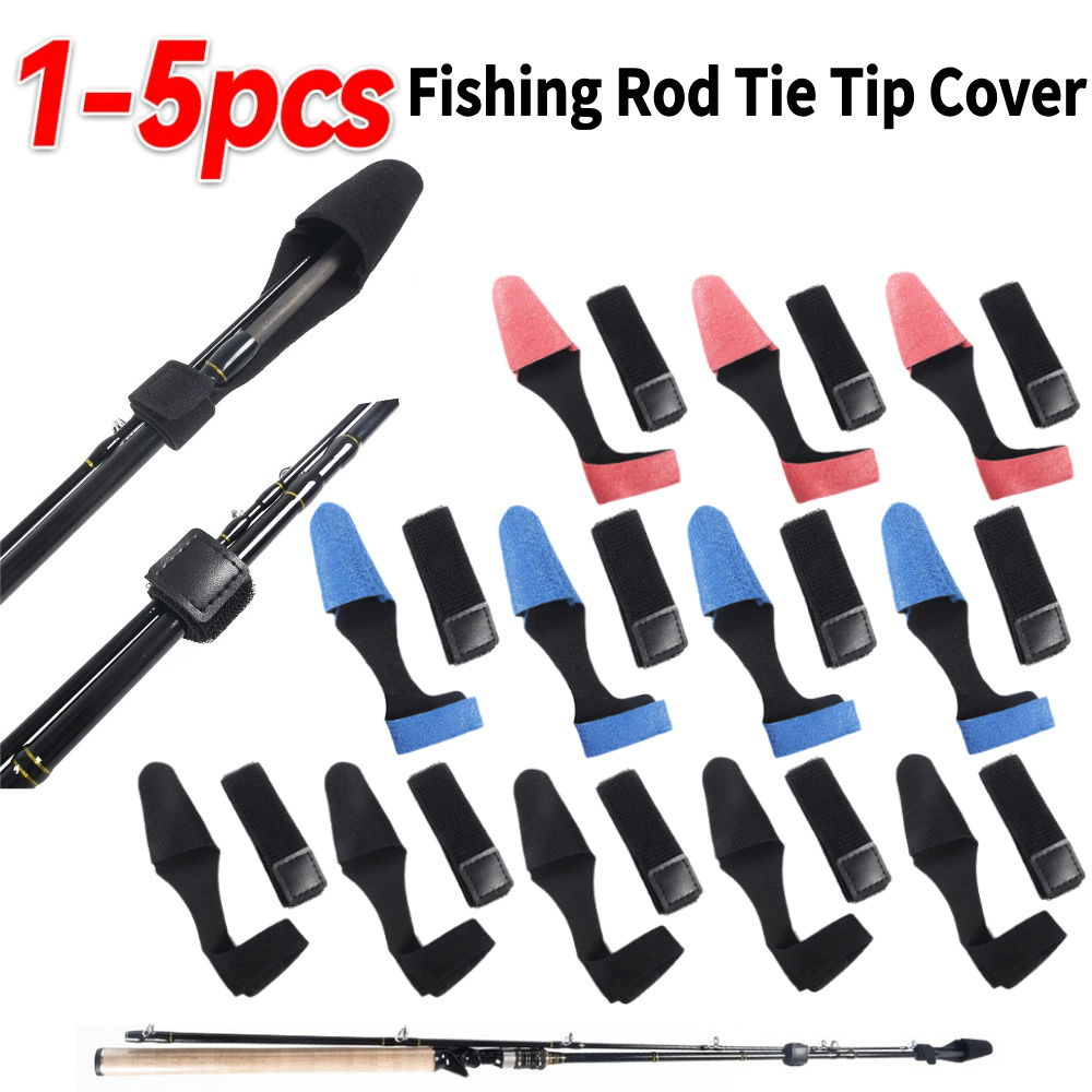1-5 個釣竿ネクタイ先端カバー高弾性テープ保護スリーブ釣竿 - Fishing Line Box のレビューと価格