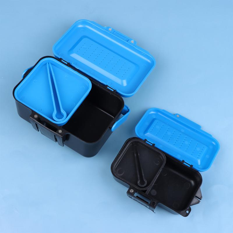 ポータブル釣り用ルアーボックスケース、活餌、フック、ミミズ用 - Fishing Line Box のレビューと価格