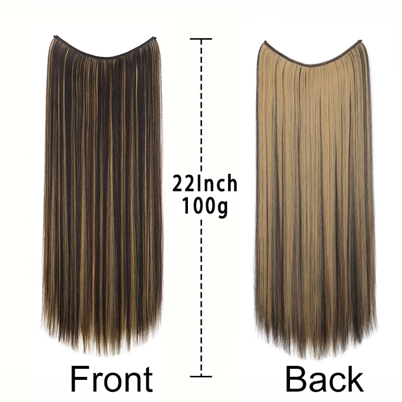 22インチ合成ロングストレートフィッシュラインヘアエクステン - Tippet Line のレビューと価格