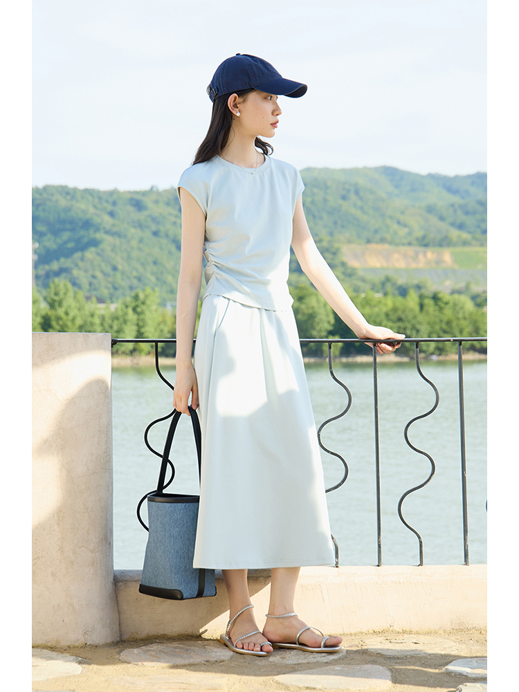 Ziqiao-女性用半袖Tシャツとスカートのセット,スリミン - Fly Line のレビューと価格