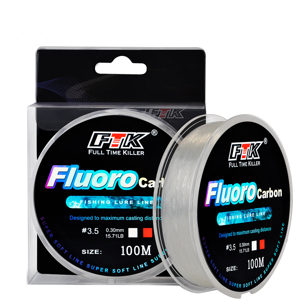 100m フロロカーボンベイト釣り糸、カーボンファイバーフラ - Fluorocarbon Line のレビューと価格