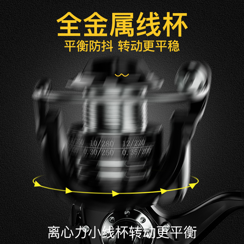 金属スピニング釣りリールスムーズなステンレス鋼ベアリング遠投 - Ice Fishing Line のレビューと価格