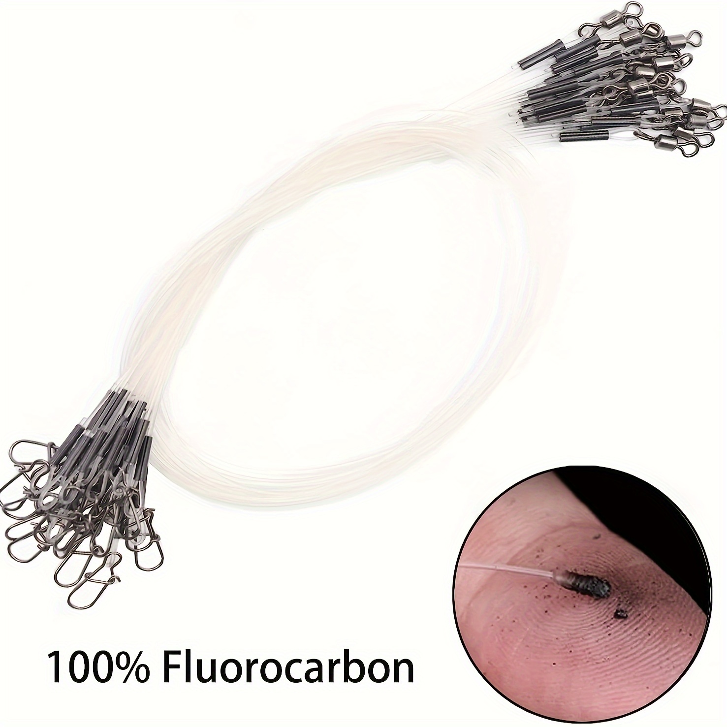 100% フロロカーボン釣り糸ローリング回転とクイックロック - Fluorocarbon Line のレビューと価格