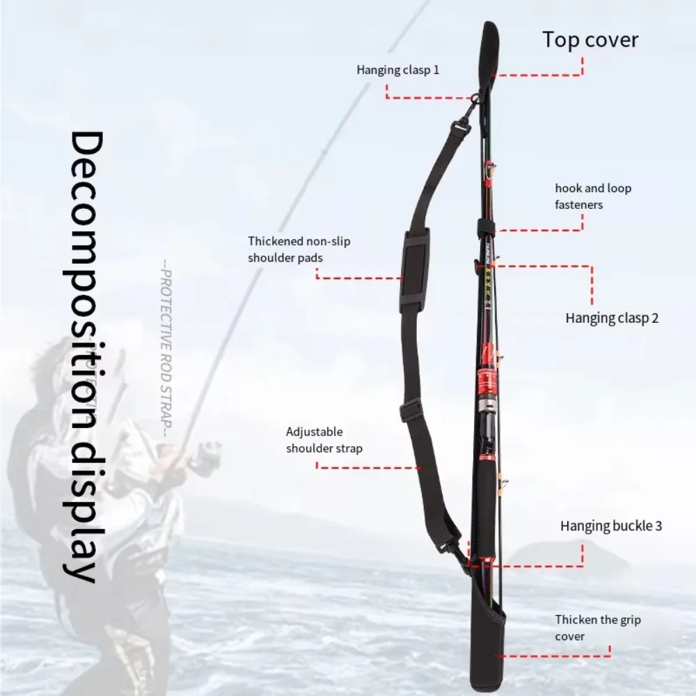 調節可能な釣竿収納バッグポータブル釣竿ショルダーベルト釣竿ベ - Fishing Line Spooler のレビューと価格