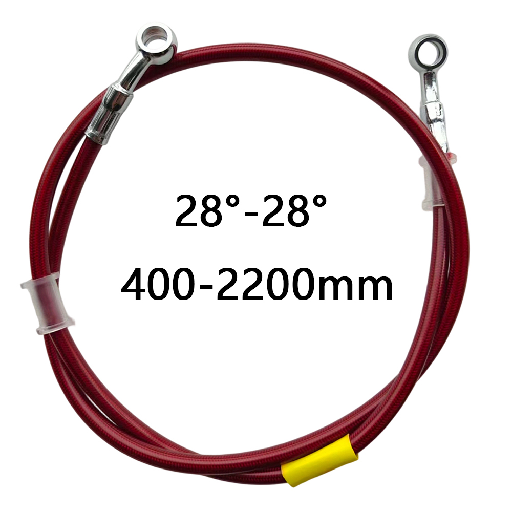 28-28 レッドユニバーサルオートバイ油圧ブレーキライン鋼 - Braided Line のレビューと価格