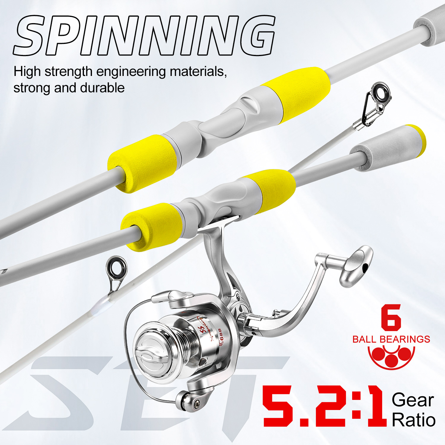 ソウゲイラン 2セクション スピニングフィッシングロッドとフ - Fishing Line Spooler のレビューと価格